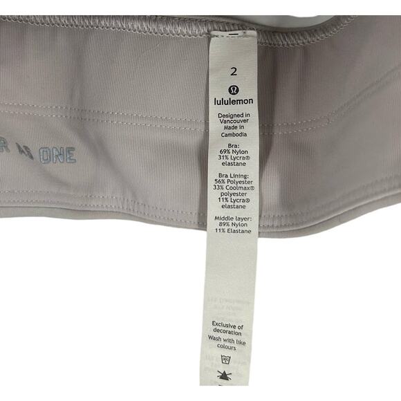 Lululemon Stronger As One Long Line Bra Lululemon X Barrys Light Chrome Size 2 - Picture 7 of 9